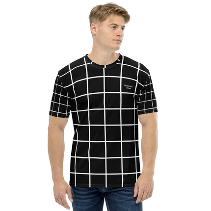 Black Geometric Men's Shirt
