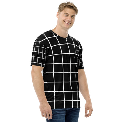 Black Geometric Men's Shirt