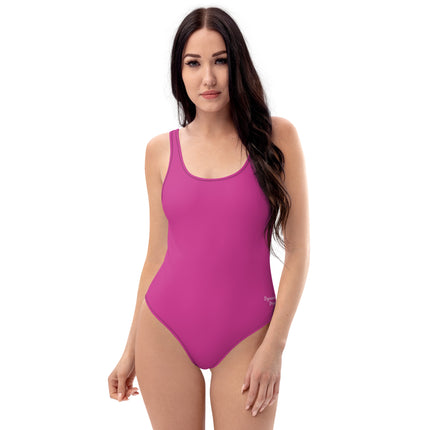 Dark Pink Women's One-Piece Swimsuit