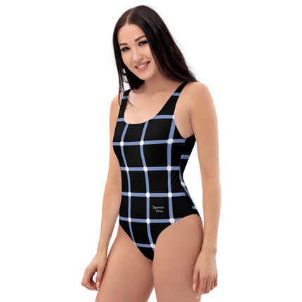 Blue Geometric Women's One-Piece Swimsuit