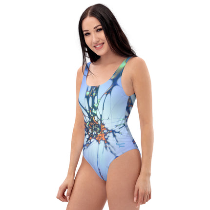 Blue Splatter Women's One-Piece Swimsuit