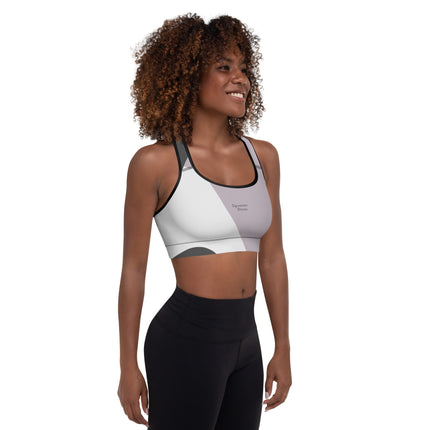 Abstract Graphic Padded Sports Bra