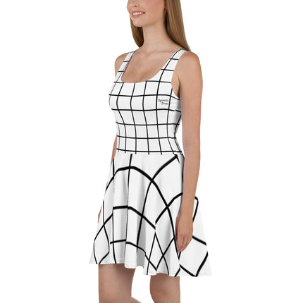 White Geometric Dress