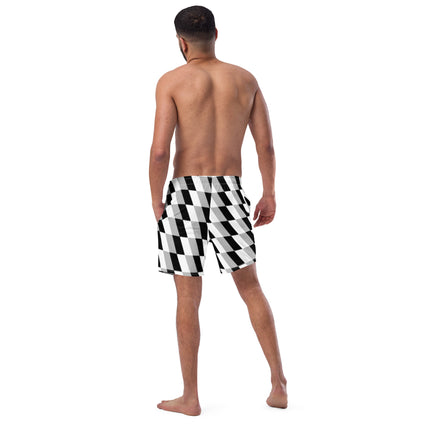 Abstract Gray Men's swim trunks