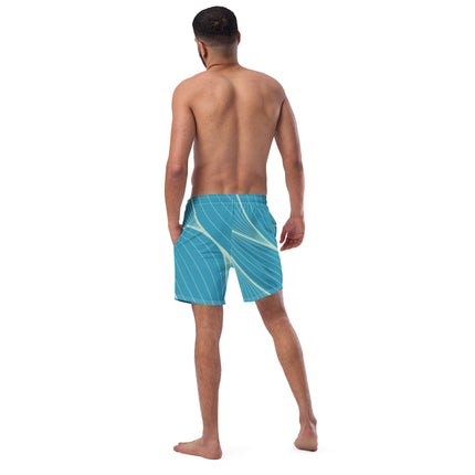 Abstract Blue Men's swim trunks