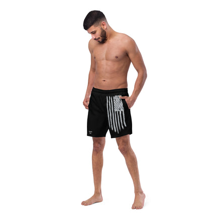 Distressed Flag Men's swim trunks