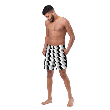 Abstract Grey Men's swim trunks