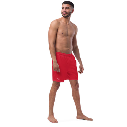 Red Men's swim trunks