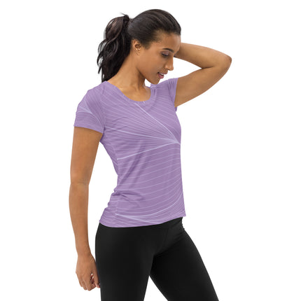 Abstract Purple Women's Athletic T-shirt