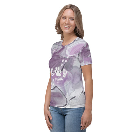 Marbled Purple Dog Mom Women's Shirt