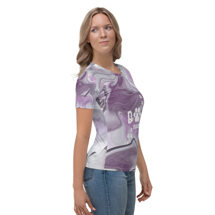 Marbled Purple Dog Mom Women's Shirt