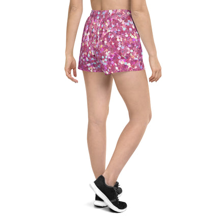 Pink Glitter Women’s Athletic Shorts