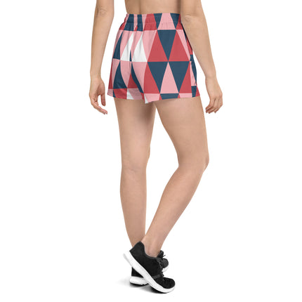 Pink Geometric Women’s Athletic Shorts
