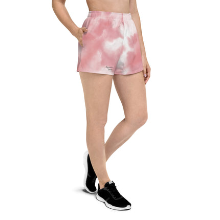 Pink Watercolor Women’s Athletic Shorts