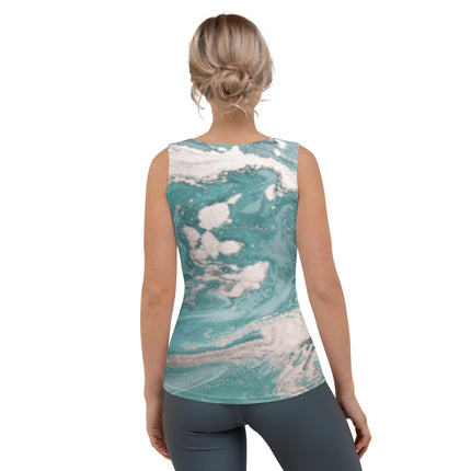 Marbled Teal Women's Tank Top