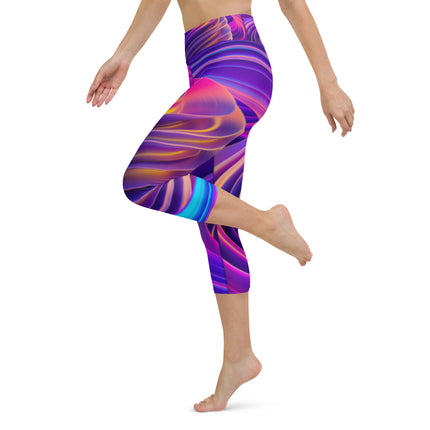 Swirled Yoga Capri Leggings