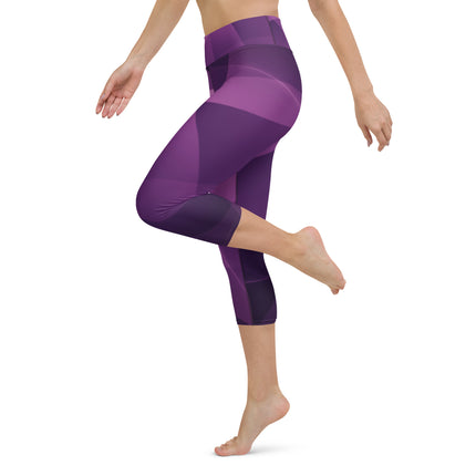 Purple Haze Women's Yoga Capri Leggings