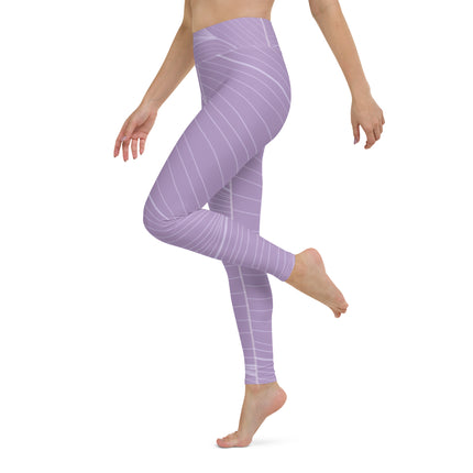 Abstract Purple Yoga Leggings