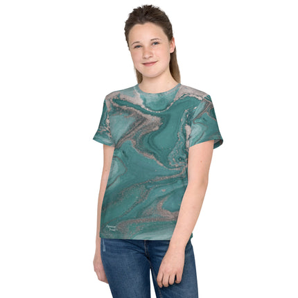 Marbled Teal Youth Shirt