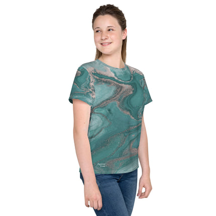 Marbled Teal Youth Shirt