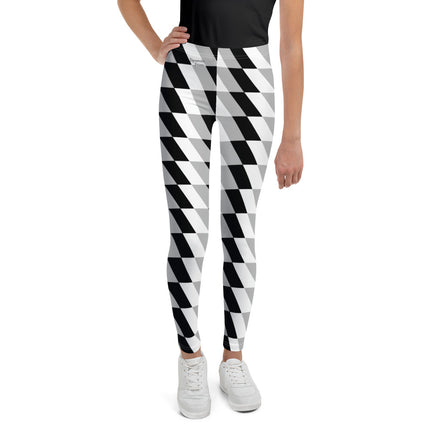 Abstract Grey Youth Leggings