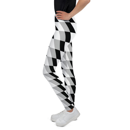 Abstract Grey Youth Leggings