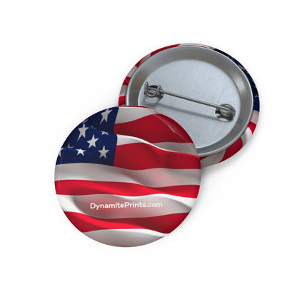 American Flag Custom Pin Buttons