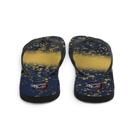 Navy & Gold Splatter Flip-Flops
