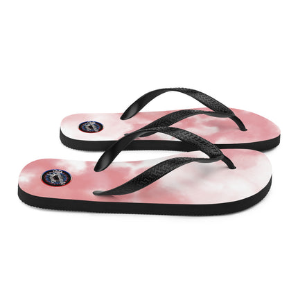 Pink Watercolor Flip-Flops