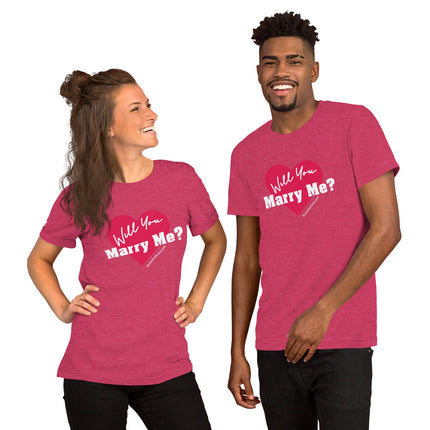 Will You Marry Me? Unisex t-shirt