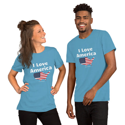 I Love America Unisex t-shirt