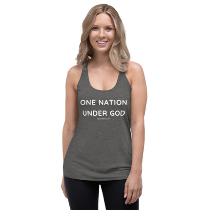 One Nation Under God Women's Racerback Tank