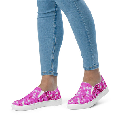 Pink Lights Women’s slip-on canvas shoes