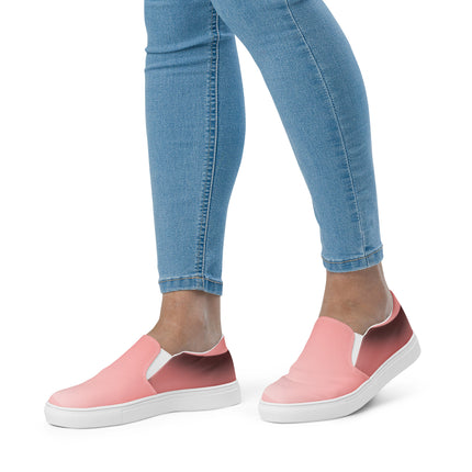 Pink Ribbon Women’s slip-on canvas shoes