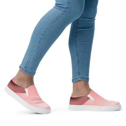 Pink Ribbon Women’s slip-on canvas shoes
