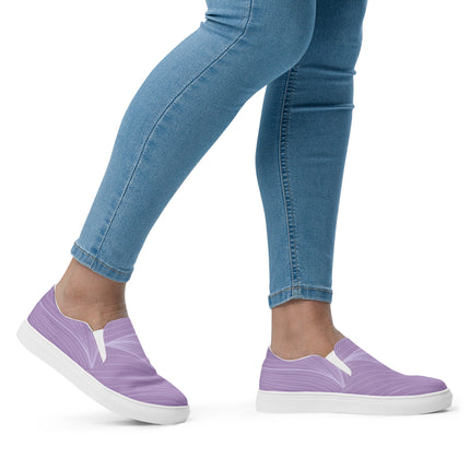 Abstract Purple Women’s slip-on canvas shoes